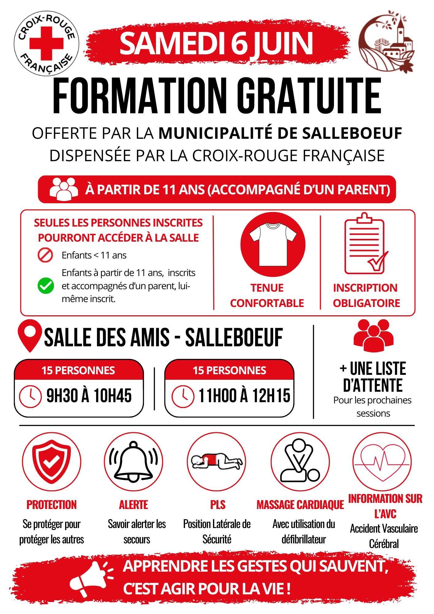 Formation gratuite aux gestes qui sauvent 🚩