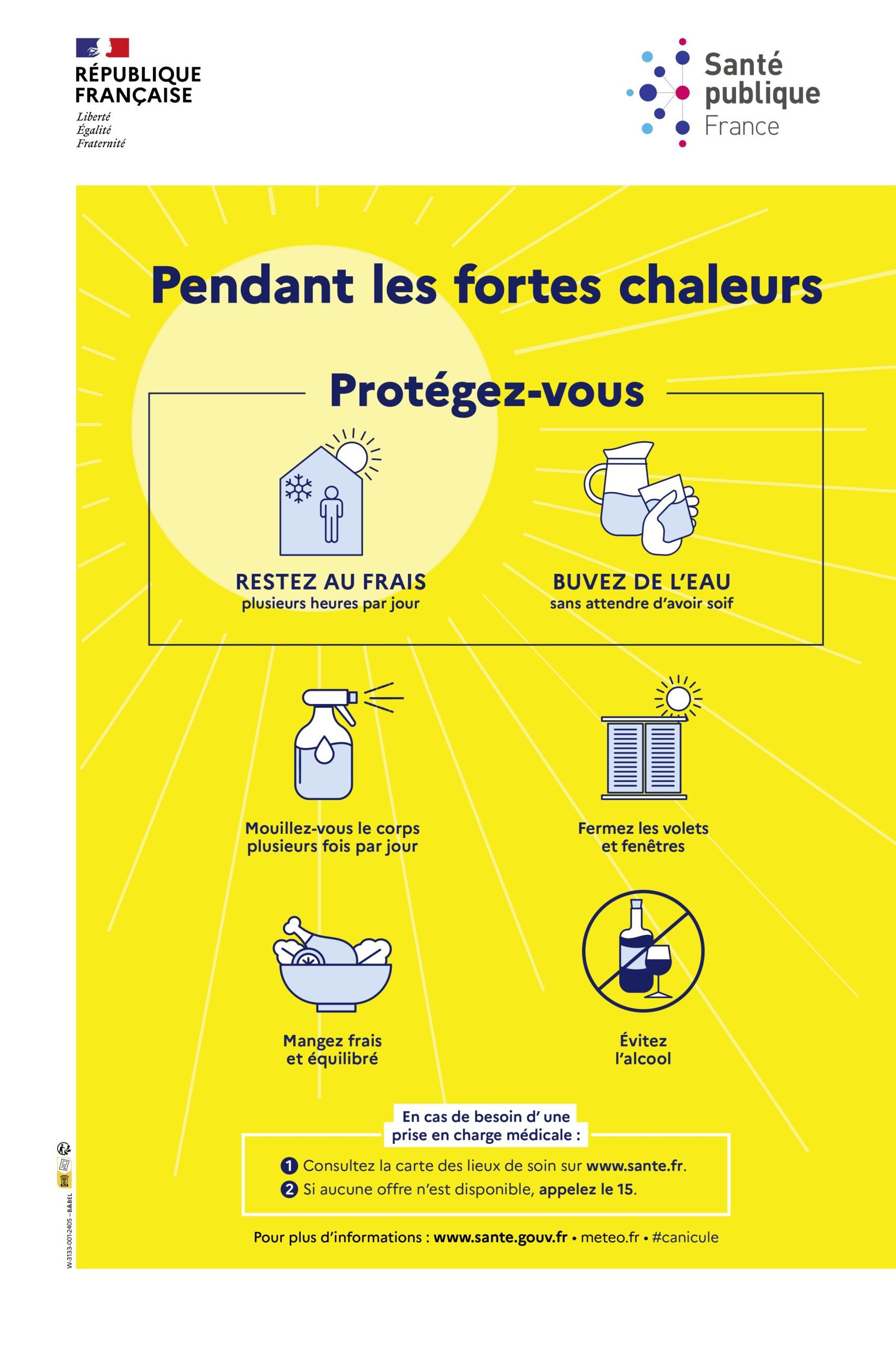 Les bons réflexes en cas de fortes chaleurs !
