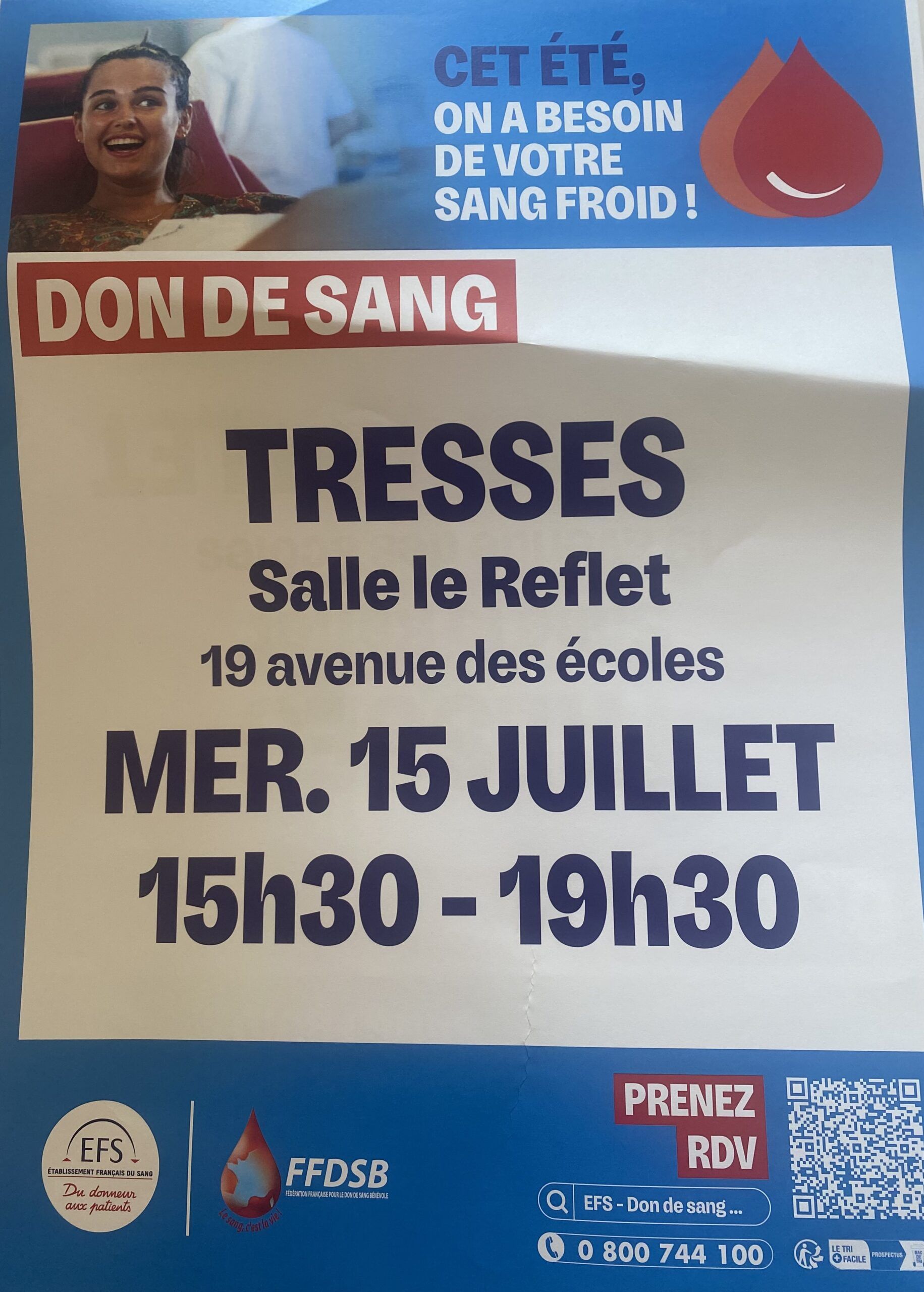 DON DE SANG À TRESSES